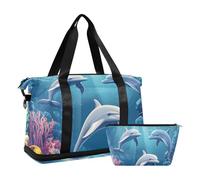 Quteprint Borsa sportiva impermeabile da palestra - borsone di grande capacità con scomparto asciutto bagnato e deposito scarpe, borsa da viaggio per yoga, nuoto, allenamento, fitness, viaggi di notte