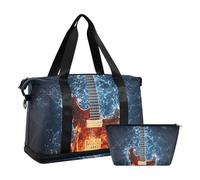 Quteprint Borsa sportiva impermeabile da palestra, grande capacità, con scomparto asciutto bagnato e scarpiera, borsa da viaggio per allenamento, fitness, viaggi di notte
