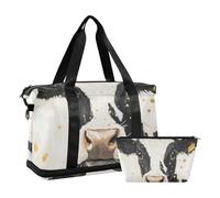 Quteprint Borsa sportiva impermeabile da palestra, grande capacità, con scomparto asciutto e bagnato e scarpiera, borsa da viaggio per yoga, nuoto, allenamento, fitness, viaggi di notte