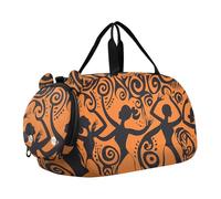 Quteprint Borsone sportivo per bambini e bambine, con stampa di donne africane, 100% poliestere, borsa da palestra con scomparto separato per scarpe, tracolla regolabile, borsa compatta da viaggio e