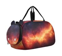 Quteprint Borsone sportivo per bambini e bambine - Galaxy Nebula Twinkling Stars 100% poliestere borsa da palestra con scomparto separato per scarpe, tracolla regolabile, borsa compatta da viaggio e