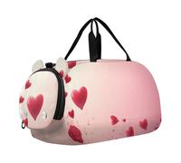 Quteprint Borsone sportivo per bambini per ragazzi e ragazze, per San Valentino, 100% poliestere, con scomparto separato per scarpe, tracolla regolabile, borsa compatta da viaggio e allenamento