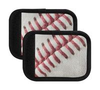 Quteprint Confezione da 4 coperture per maniglie dei bagagli - Sport Baseball Lace Premium Soft Suitcase Wrap con etichette per bagagli e coperture per maniglie per comfort, presa e facile