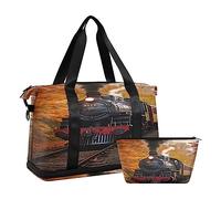 Quteprint Essex Borsa sportiva da palestra per uomo e donna, borsa da viaggio con scomparto pieghevole per scarpe, borsa da viaggio per ragazzi e ragazze, borsa per yoga, fine settimana, borsa per
