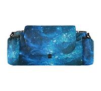 Quteprint Galaxy Stars Nebula Space - Borsa organizer universale per passeggino, accessori per passeggino, con 2 portabicchieri, cinghie regolabili e gancio per passeggino, adatta per biberon,