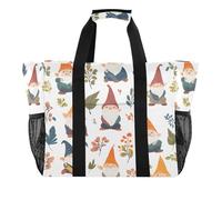 Quteprint Grande borsa da viaggio impermeabile per donne e uomini, graziosa borsa da spiaggia in tela con fodera e tasche, riutilizzabile, per generi alimentari, lavanderia, cucina, piscina, picnic