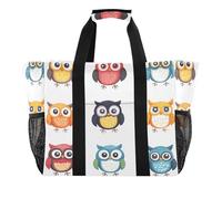 Quteprint Grande borsa da viaggio impermeabile per donne e uomini, graziosa borsa da spiaggia in tela con fodera e tasche, riutilizzabile, per generi alimentari, lavanderia, cucina, piscina, picnic