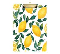 Quteprint Lavagna portablocco in acrilico con foglie verdi, 22,9 x 31,8 cm, trasparente, antigraffio, con clip in metallo (oro) e gancio da parete, spessore 0,6 cm, per ufficio, classe, infermieri