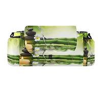 Quteprint Organizer universale per passeggino, motivo: fiore Zen giapponese, fiume, accessori, gancio tascabile con 2 portabevande, cinghie regolabili e ganci per passeggino, adatto per bottiglia,