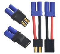 Quthort 2 paia RC LiPo Batteria Adattatore Connettore Compatibile con TRX Traxxas Lipo Batteria, EC5 Maschio Femmina RC Caricabatteria Adattatore Connettore