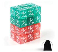 QUTHZZHY 24 dadi contatori, dadi MTG D6 Token Magic Dice | Dadi contatori fedeltà per MTG, CCG, accessori per gioco di carte, con sacchetti
