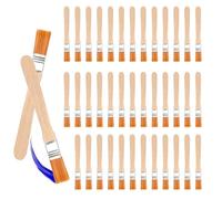 QUTHZZHY Piccoli pennelli da 50 pezzi, set di pennelli a setole piatte da 13 cm, piccoli pennelli per fai da te, pennello per vernice con manico, per lavori di pittura, pittura artistica, colori