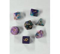 QUTHZZHY Set di 7 dadi poliedrici per DND, set di dadi per MTG
