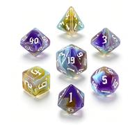 QUTHZZHY Set di 7 dadi poliedrici per DND, set di dadi per MTG