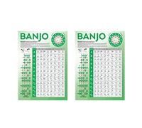 Qutsvosh 2PCS Banjo Chord Charts Banjo Practice Chord Charts Banjo Learning Aid per principianti cheat sheet,