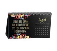 Qutsvosh Calendario da parete 2024 per donne stanche, calendario mensile divertente, calendario da tavolo fatto a mano, per casa e ufficio, regalo gag con elefante bianco, 250 x 145 mm