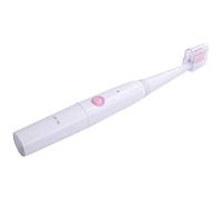 Qutsvosh Dy18 Portaspazzolino Elettrico Induttivo per Portaspazzolino con Ricarica Induttiva con 4 Testine di Ricambio Corpo Impermeabile Controllo Intelligente Del Tempo (Rosa)