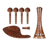 Qutsvosh High-End Snake Wood 4/4 Full Chin Rest String Plate Knob Tail Button Positive and Negative Screw Fine-Tuning Violino Accessori