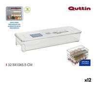 Contenitore per Sistemare Multiuso Quttin Con coperchio 32,5 x 10 x 5,5 cm