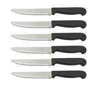 Quttin Laser Set 6 Coltelli Braciere/Tavolo 11 cm M.Punti Sega speciale Carni cotte.