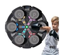 QUUGAR Macchina da boxe musicale per bambini con guanti da boxe, 5 velocità | Musica Bluetooth & Luci LED - Home Training, Giocattolo di Boxe da Parete per Ragazzi 3-12, per Bambini