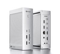 QUUGE TB5 Docking Station 14 in 1, Thunderbolt 5 Dock per MacBook | Doppio display fino a 8K a 60 Hz, trasferimento dati massimo 120 Gbps, ricarica massima 140 W, controllo del calore, Ethernet
