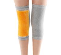 QUUPY 1 paio di calze termiche unisex in lana cashmere spessa, invernali, calde, ginocchia, ginocchiere, ginocchiere, ginocchiere, ginocchiere, colore grigio, taglia X-Large