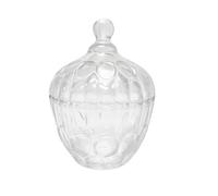QUUPY 1 pz 260 ml/8 oz cristallo trasparente Candy Dish con coperchio