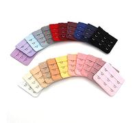 QUUPY, Estensione per Reggiseno da Donna, 22 Pezzi, Colori Assortiti, 3 File x 3 Ganci, estensore Elastico, estensore per Reggiseno per Taglie Forti