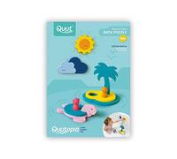 Quut - Puzzle friends - Isola del tesoro - Giocattoli per bagnetto bambini a partire da 10 mesi - Giochi da bagno per bambini - Stimola le capacità motorie e l'immaginazione