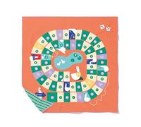 Quut - Telo da spiaggia/piscina per bambini con gioco - Microfibra ad asciugatura ultra rapida, senza sabbia - Compatto e leggero (gioco dell'oca, XL - 180 x 180 cm)