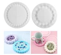 QUVBKZ Stampo A Bolle, Stampi in Silicone A Bolle, Vassoi in Resina Epossidica, Tortiera Silicone, Vassoio per Vassoio da tè, Artigianato, Stampi per Candele