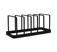 QUVIO Porta Coperchi Pentole, Organizer Coperchi Padelle con 5 Scomparti, Porta Coperchi Padelle Salvaspazio, organizer per pentole, Compatto porta coperchi pentole per la credenza della cucina