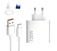 Quvxzy Caricabatterie rapido con cavo USB C 1.5m, bianco caricatore USB C per 120w mi 14T Pro/14 Ultra/13T Pro/12T/13 Pro/Lite//12/mi Note 12 Pro/POCO X6 Pro