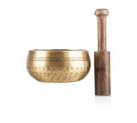 quwewn Set di Campane Tibetane - Ciotola Sonora da Meditazione Artigianale da 3,15" per Yoga E Preghiera, Viene Fornita con Bastone E Cuscino,8.5cm