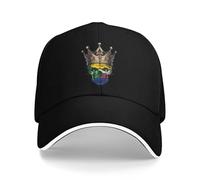 QUWJLK Comorin, Il Berretto da Baseball con Bandiera del Popolo delle Comore, Corona e Teschio, Regolabile, Classico, Divertente, Casual, da Golf, da papà, da Camionista, per Corsa, allenamenti e a