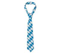 QUWJLK Cravatta classica da uomo in seta con bandiera bavarese, ideale per affari, laurea, matrimoni e occasioni formali per adolescenti.