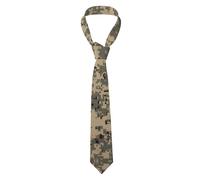 QUWJLK Cravatte da uomo alla moda, cravatte di seta da uomo, cravatta morbida e originale, cravatta mimetica digitale militare, cravatta floreale per uomo, regalo, affari, feste, matrimoni