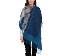 QUWJLK Sciarpa con nappe da donna bianche che danzano nell'oceano, scialle invernale caldo, sciarpa in finto cashmere per l'inverno.