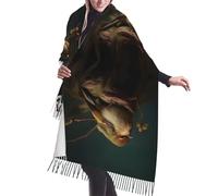 QUWJLK Sciarpa con nappe e motivo a uccellini appollaiati, calda e spessa, ideale per gli spostamenti quotidiani e le gite in vacanza.