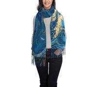 QUWJLK Sciarpa e scialle in cashmere con nappe e farfalle blu, leggeri e alla moda, perfetti come regalo per le donne.