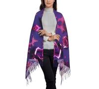 QUWJLK Sciarpa e scialle in cashmere con nappe, perfetti per dipingere fiori con diamanti, leggeri e alla moda, ideali come regalo per le donne.