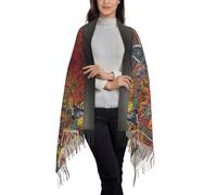 QUWJLK Sciarpa e scialle in cashmere con nappe, perfetti per dipingere fiori con diamanti, leggeri e alla moda, ideali come regalo per le donne.