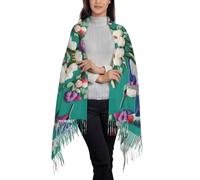 QUWJLK Sciarpa e scialle in cashmere con nappe, perfetti per dipingere fiori con diamanti, leggeri e alla moda, ideali come regalo per le donne.