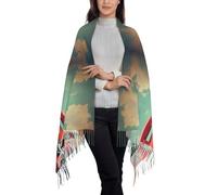 QUWJLK Sciarpa e scialle in cashmere con nappe, perfetti per dipingere fiori con diamanti, leggeri e alla moda, ideali come regalo per le donne.