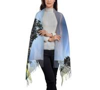 QUWJLK Sciarpa e scialle in cashmere con nappe, perfetti per dipingere fiori con diamanti, leggeri e alla moda, ideali come regalo per le donne.