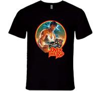 quwomu Over The Top Sylvester Stallone Classic Arm Wrestling Movie T Shirt Black Men's