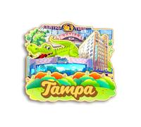 Quwsne Calamita Calamite Magneti per frigorifero Tampa Florida USA, Souvenir da Viaggio in Città, Regali Turistici, 3D, Monumenti Classici, Fatti a Mano, Decorazione per la Casa, 592