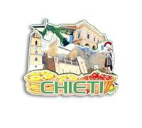 Quwsne Calamita da frigorifero Chieti Italia, souvenir da viaggio in città, regali turistici, 3D, monumenti classici, artigianato fatto a mano, decorazione per la casa, 1179
