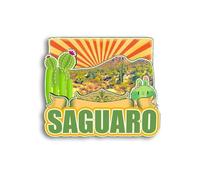 Quwsne Calamita da frigorifero del Parco Nazionale del Saguaro USA, souvenir da viaggio, regali turistici 3D classici monumenti fatti a mano, decorazione per la casa - 579
